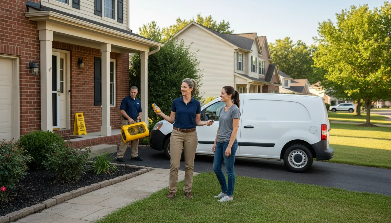 Residential water damage restoration in Eustace, TX